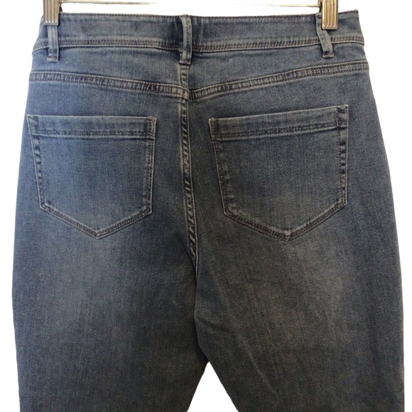 J Jill Denim High Rise Cropped Jeans with Split Hem Women's Size 4 - Picture 4 of 7